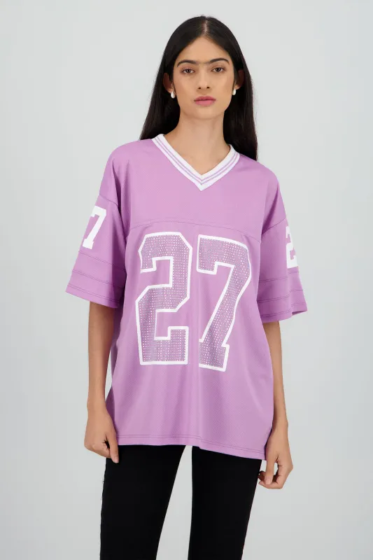 Playera deportiva numero brillos sold by Shasa