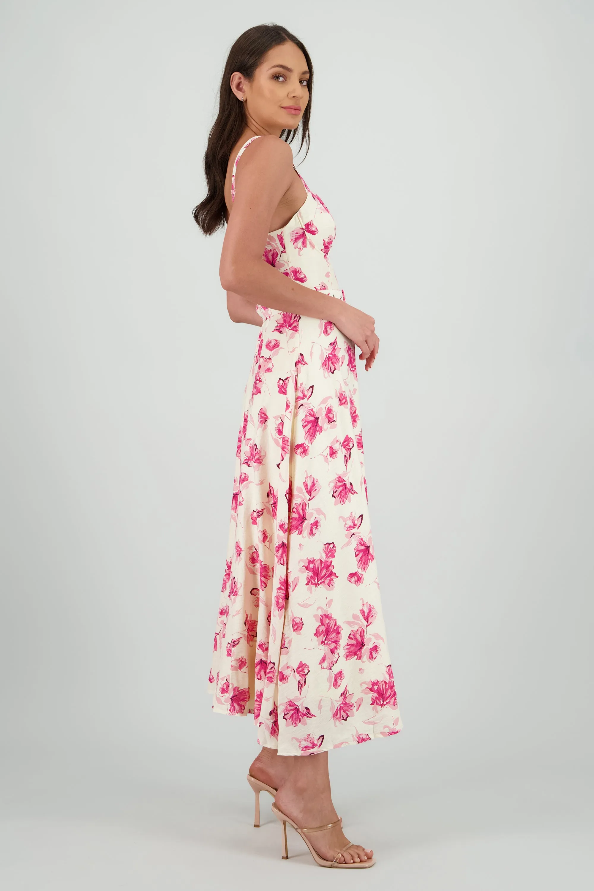Vestido maxi flores con cinturon sold by Shasa product image thumbnail 3