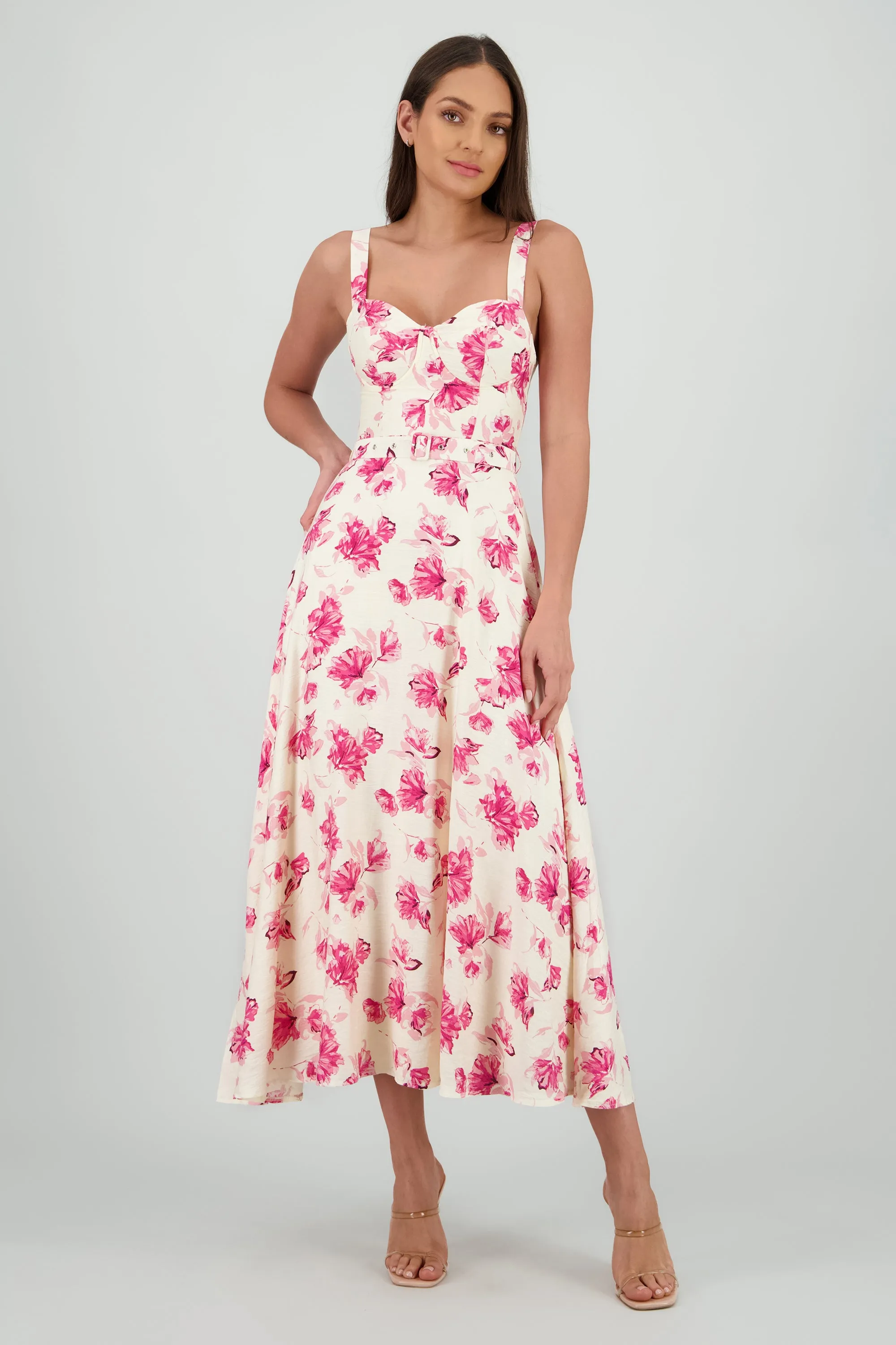 Vestido maxi flores con cinturon sold by Shasa product image thumbnail 2