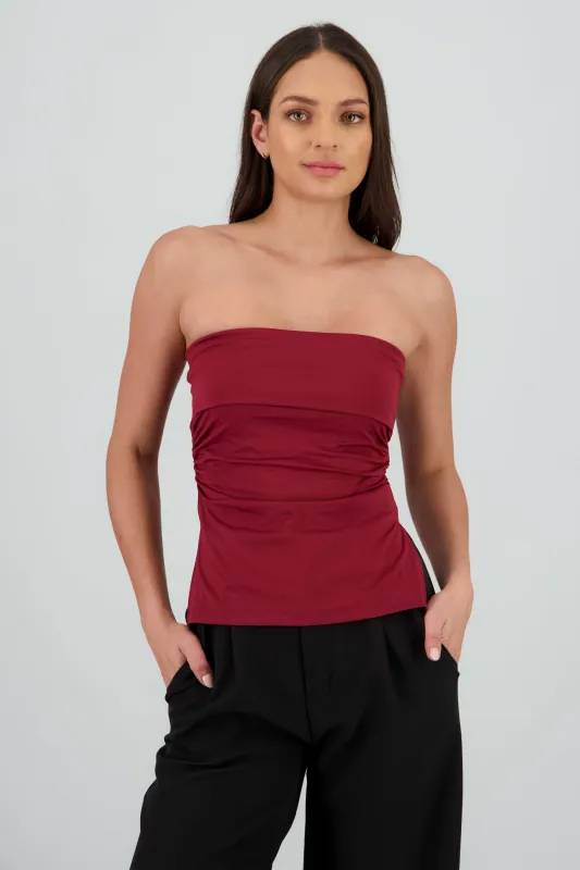 Top tubo con dobles escote sold by Shasa