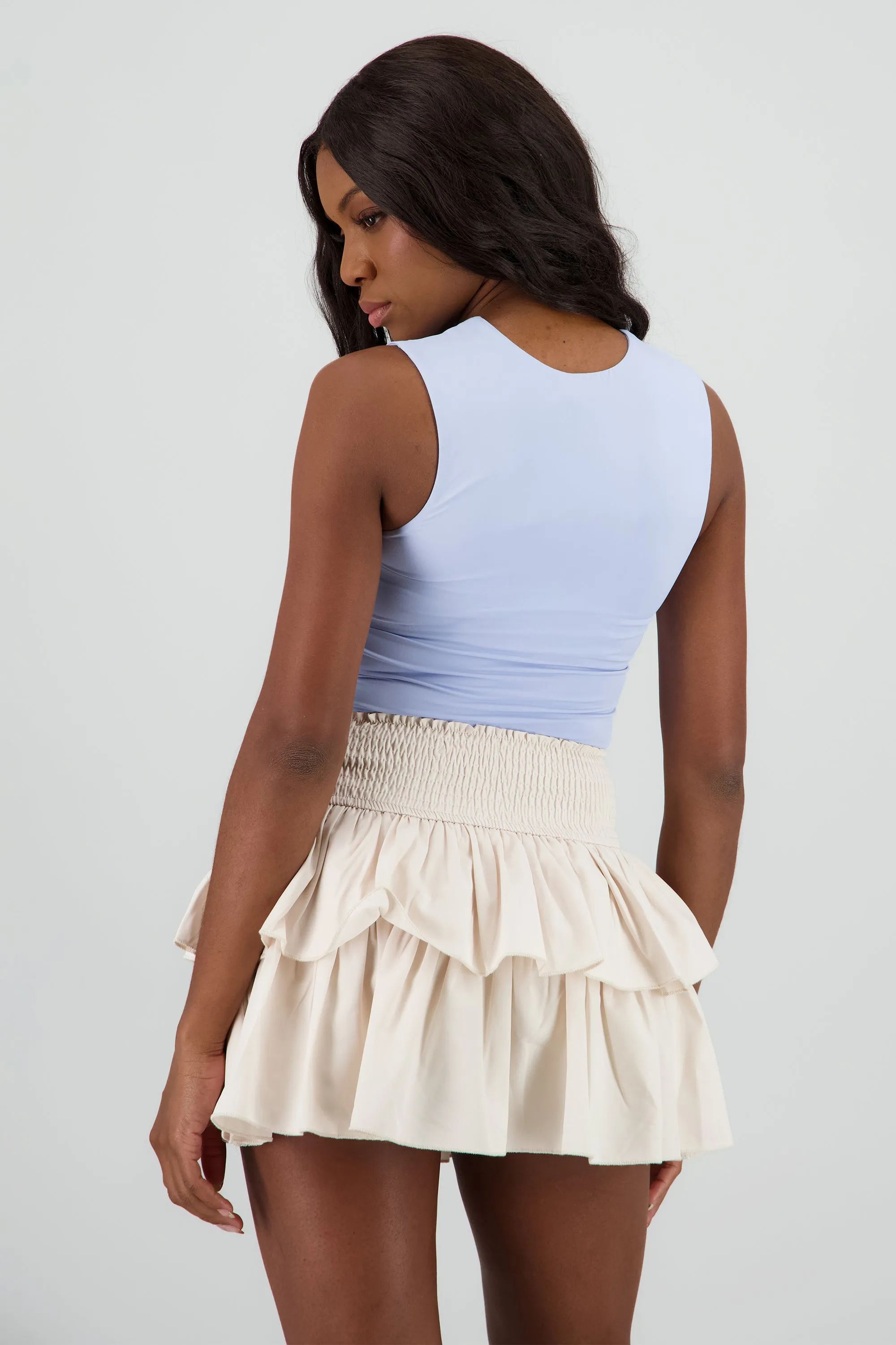 Top escote redondo doble tela sin manga sold by Shasa product image thumbnail 4