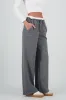 Pantalon amplio detalle pretin doble sold by Shasa