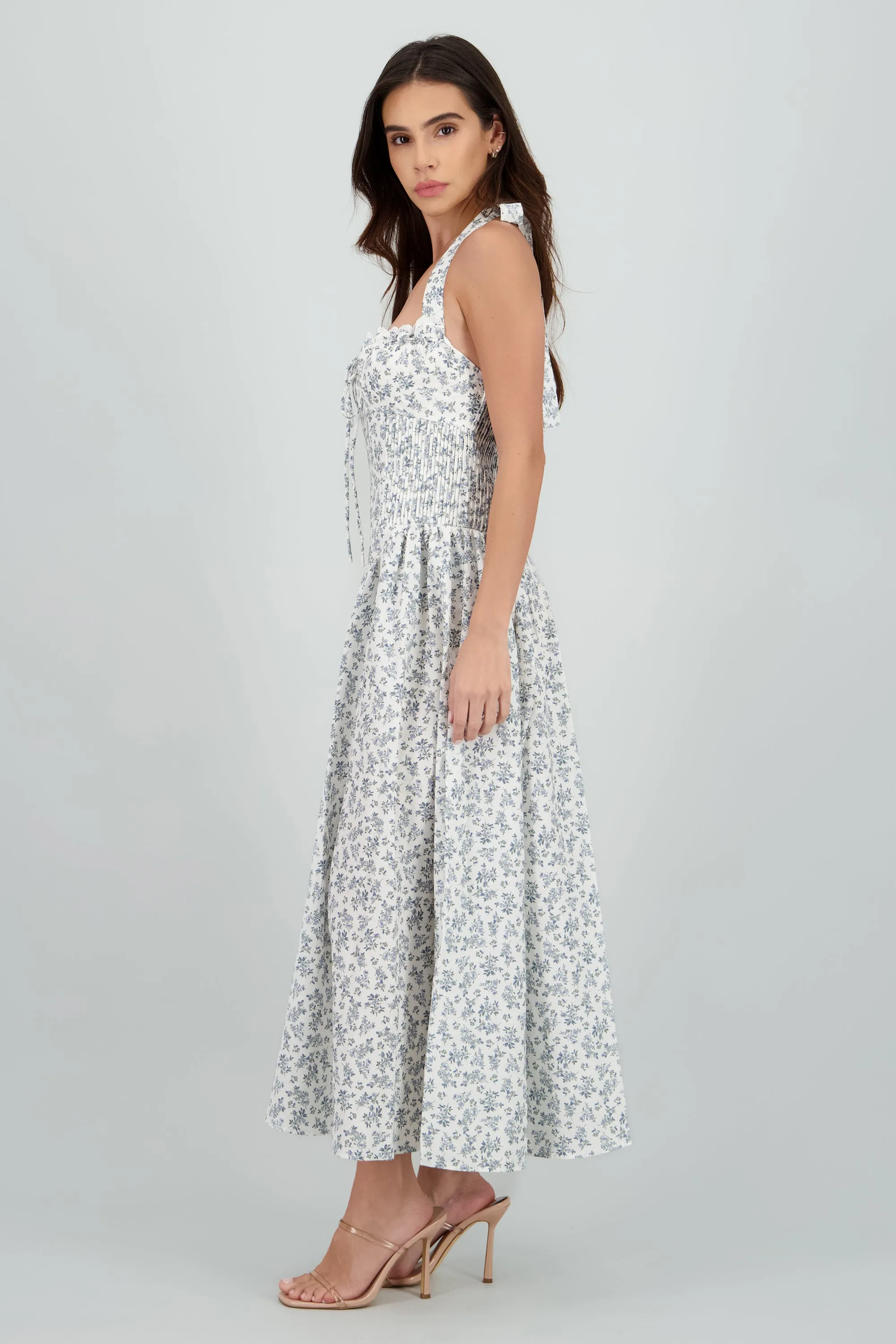 Vestido midi halter estampado flores sold by Shasa product image thumbnail 3