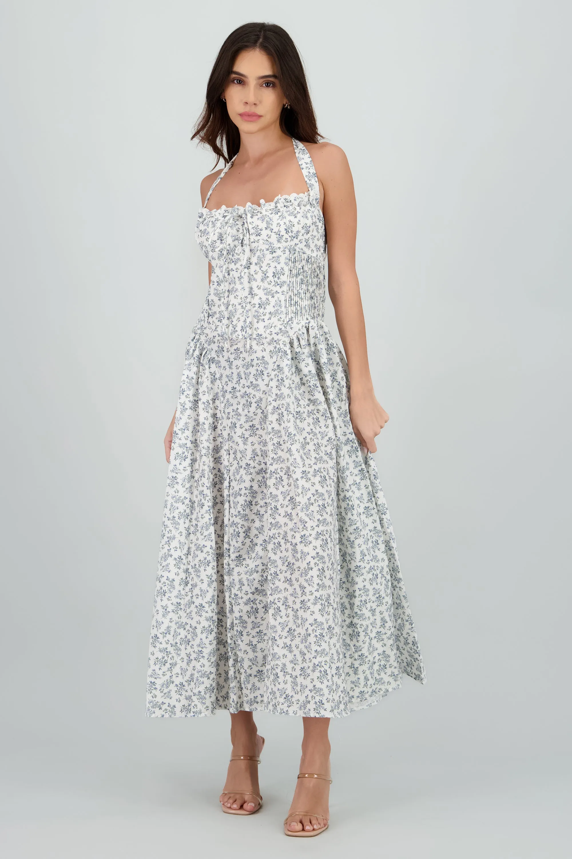 Vestido midi halter estampado flores sold by Shasa product image thumbnail 2