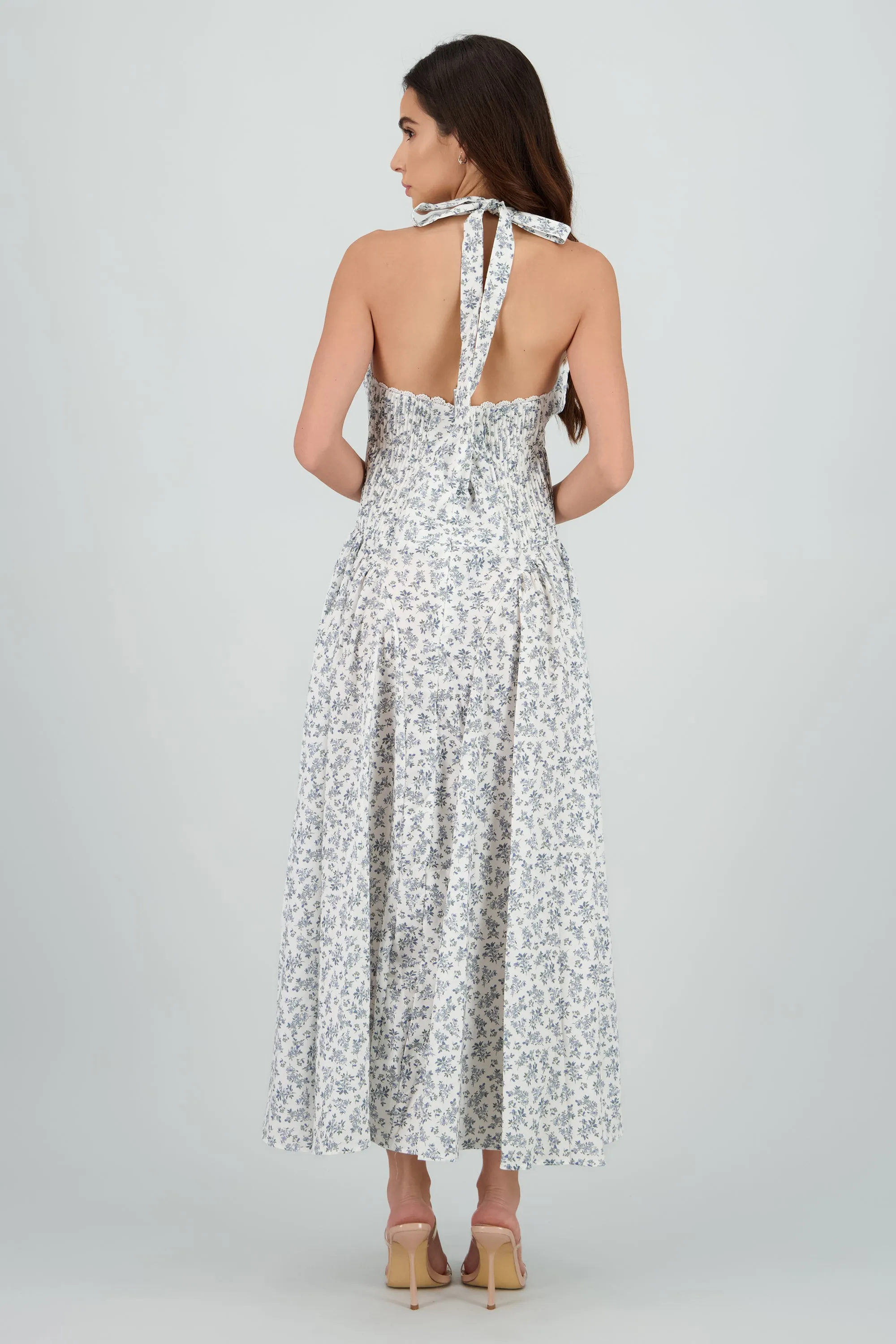 Vestido midi halter estampado flores sold by Shasa product image thumbnail 4