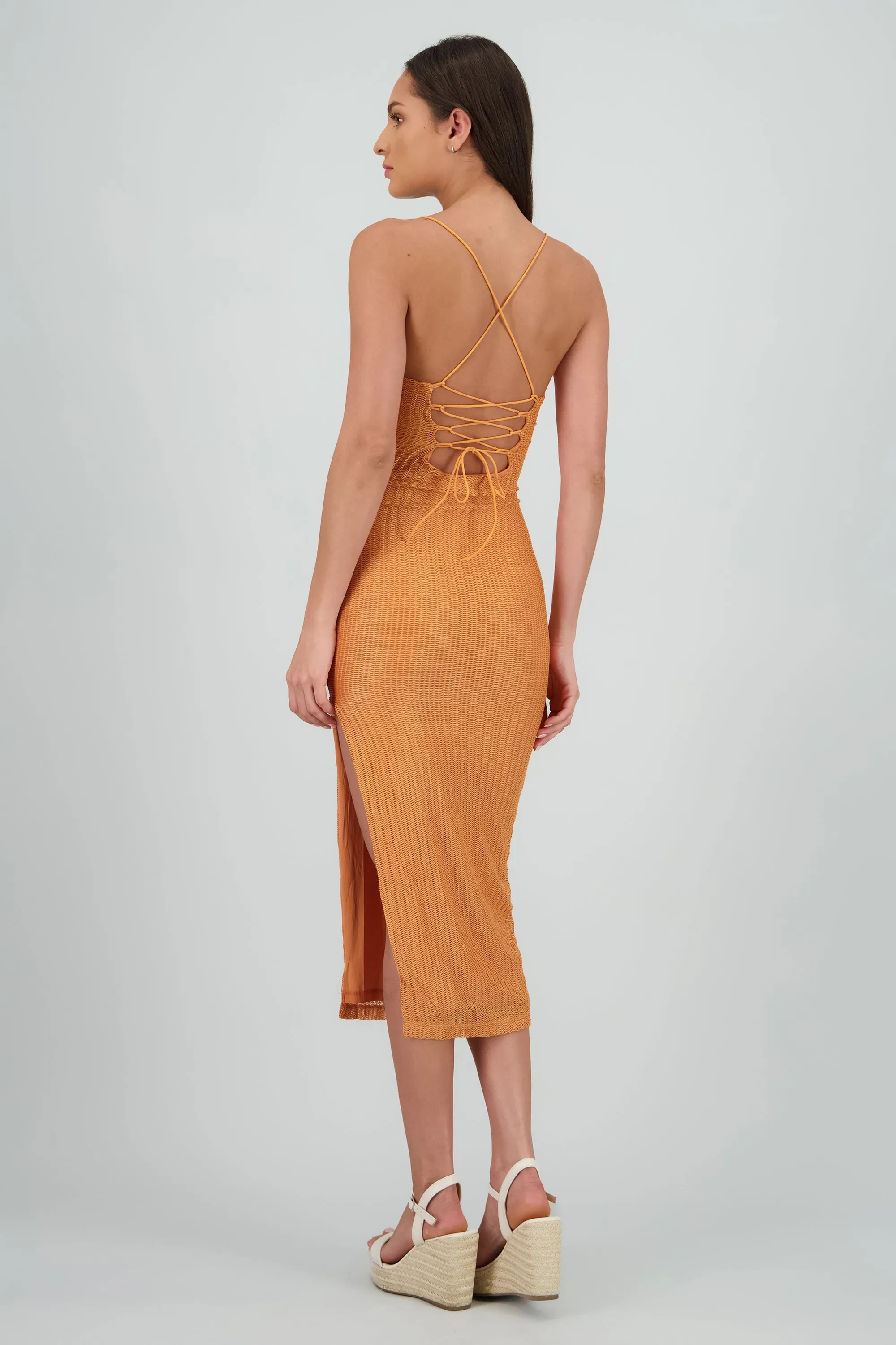 Vestido maxi red textura sold by Shasa product image thumbnail 4