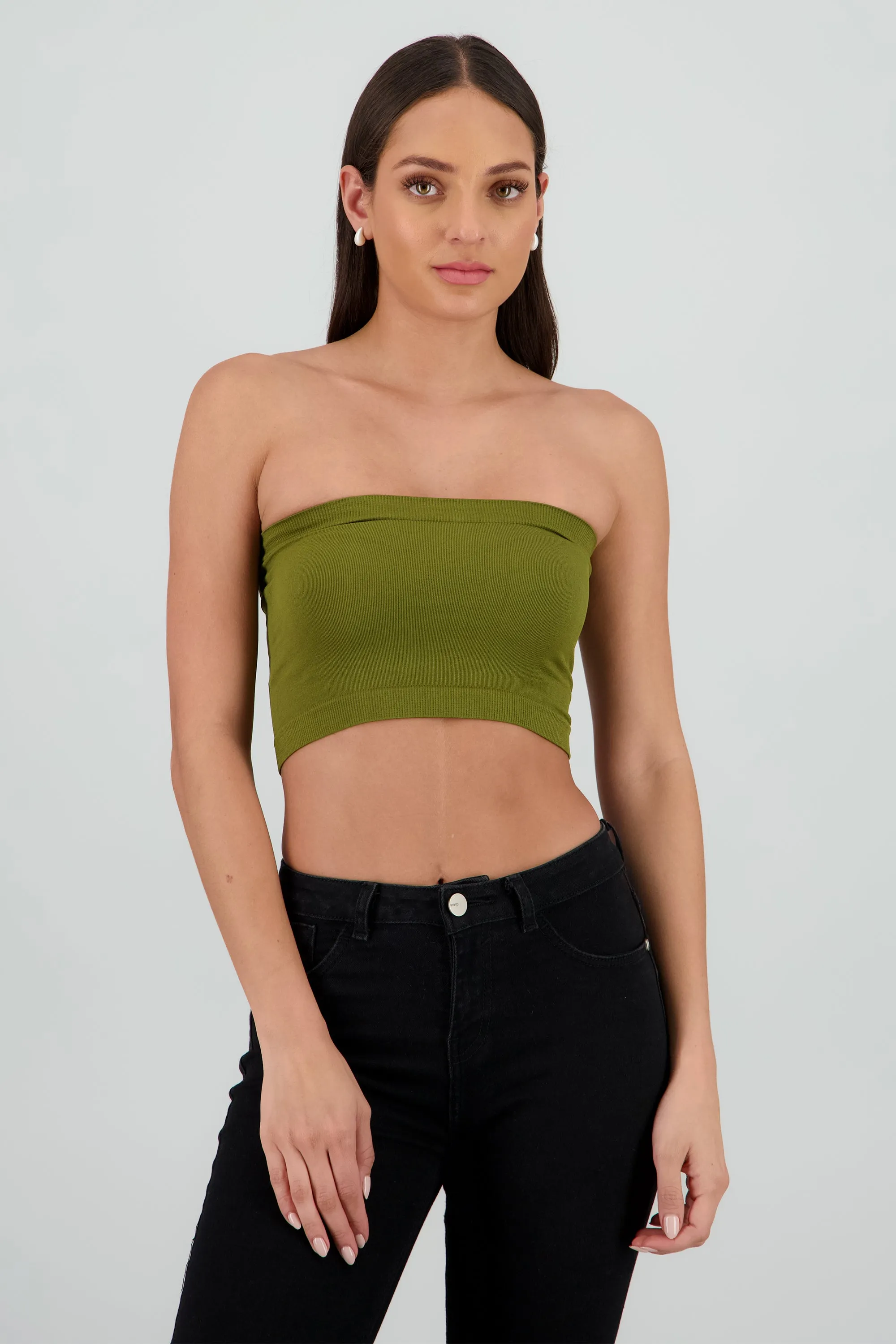 Top strapless liso sold by Shasa