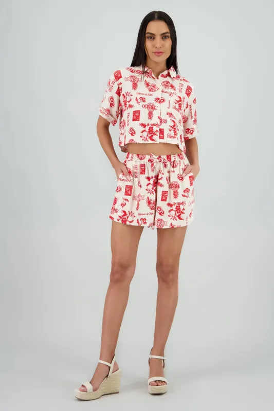 Short corto estampado frutas sold by Shasa