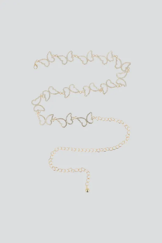 Cinturon cadena mariposas sold by Shasa