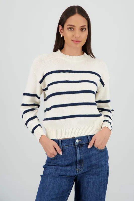 Suéter tejido rayas bicolor sold by Shasa