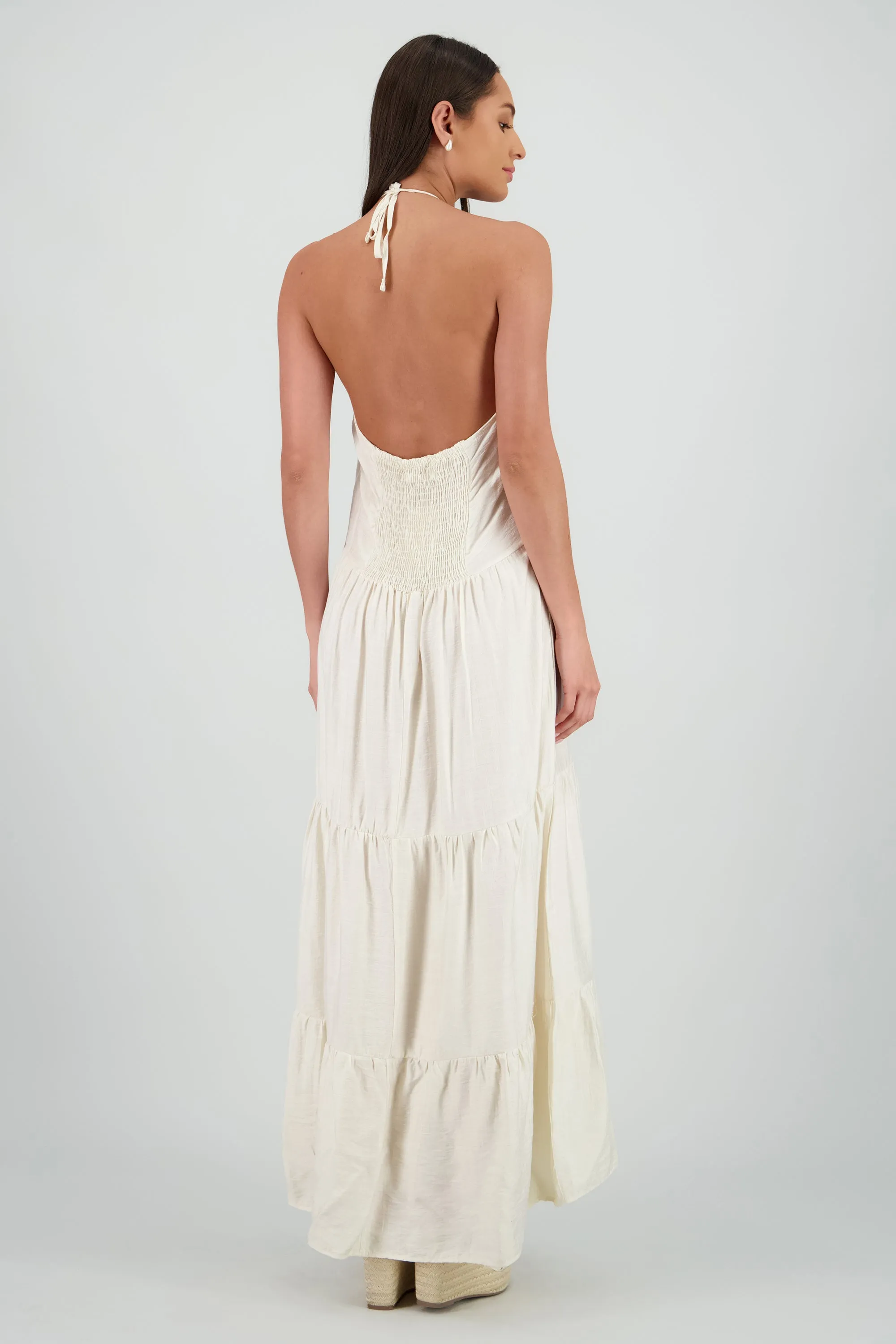 Vestido maxi halter con olanes sold by Shasa product image thumbnail 4