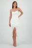 Vestido midi flores abertura sold by Shasa