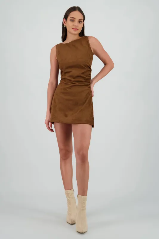 Vestido de suede liso sold by Shasa