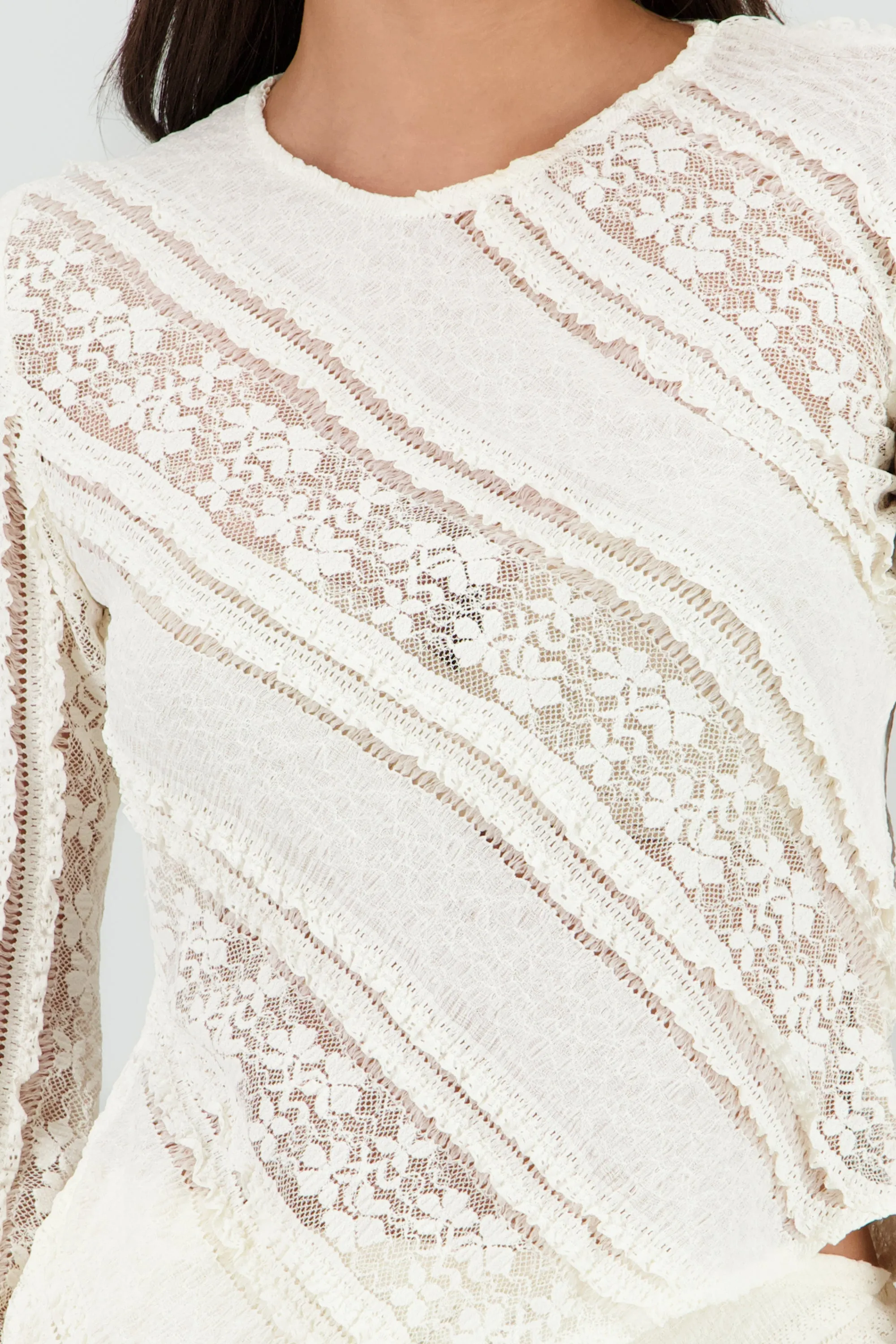 Top encaje manga larga lineas sold by Shasa product image thumbnail 5