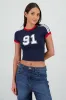 Top estampado con rayas sold by Shasa