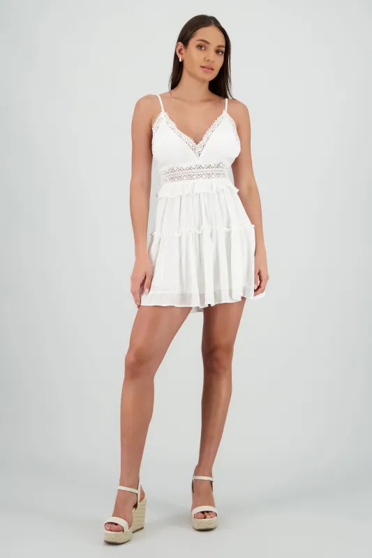 Vestido detalle crochet sold by Shasa