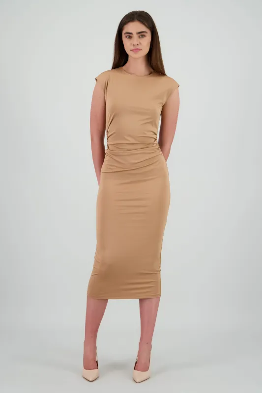 Vestido midi escote espalda sold by Shasa