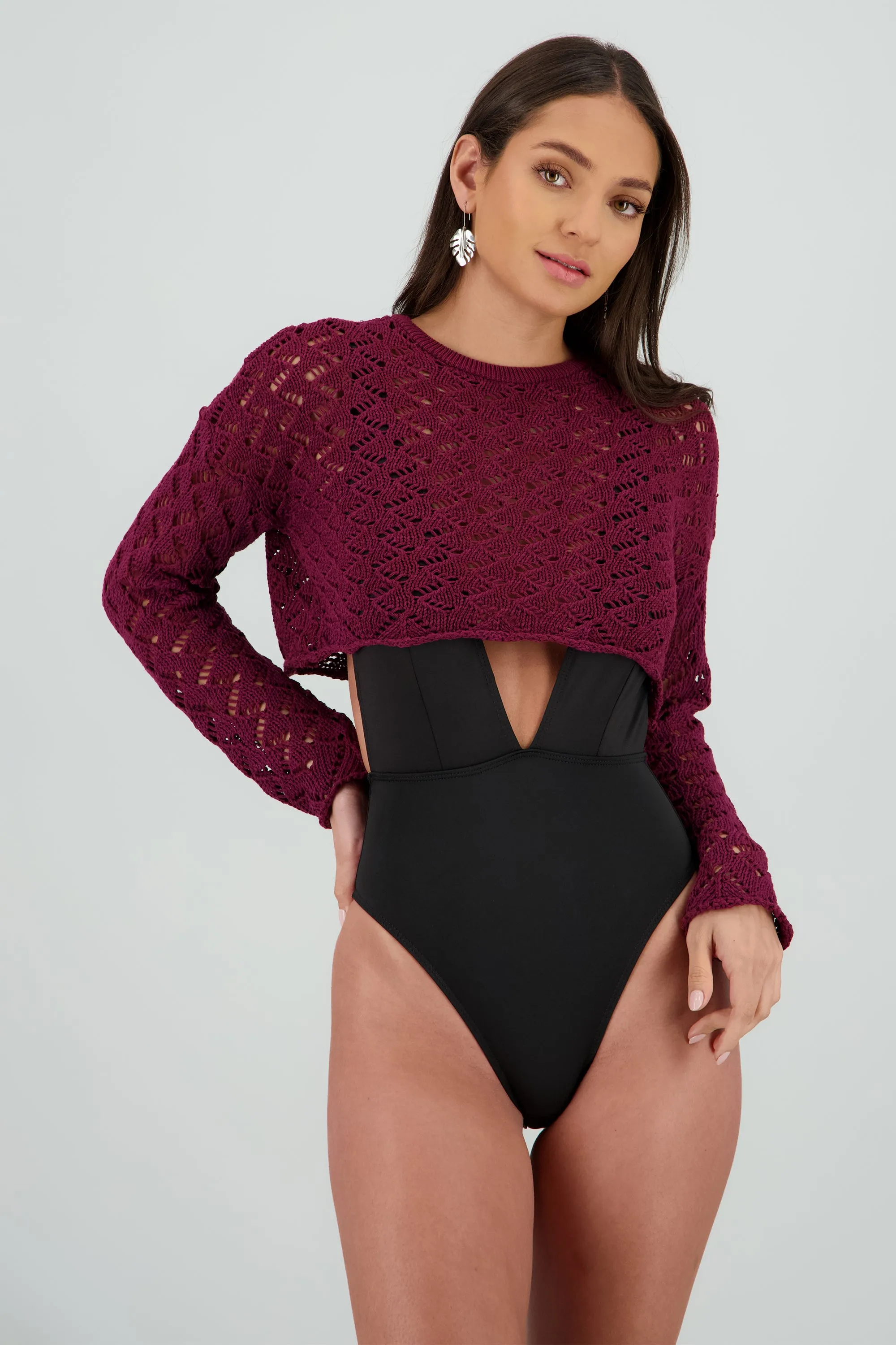 Blusa manga larga tejida sold by Shasa