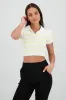Top tejido cuello polo rayas sold by Shasa