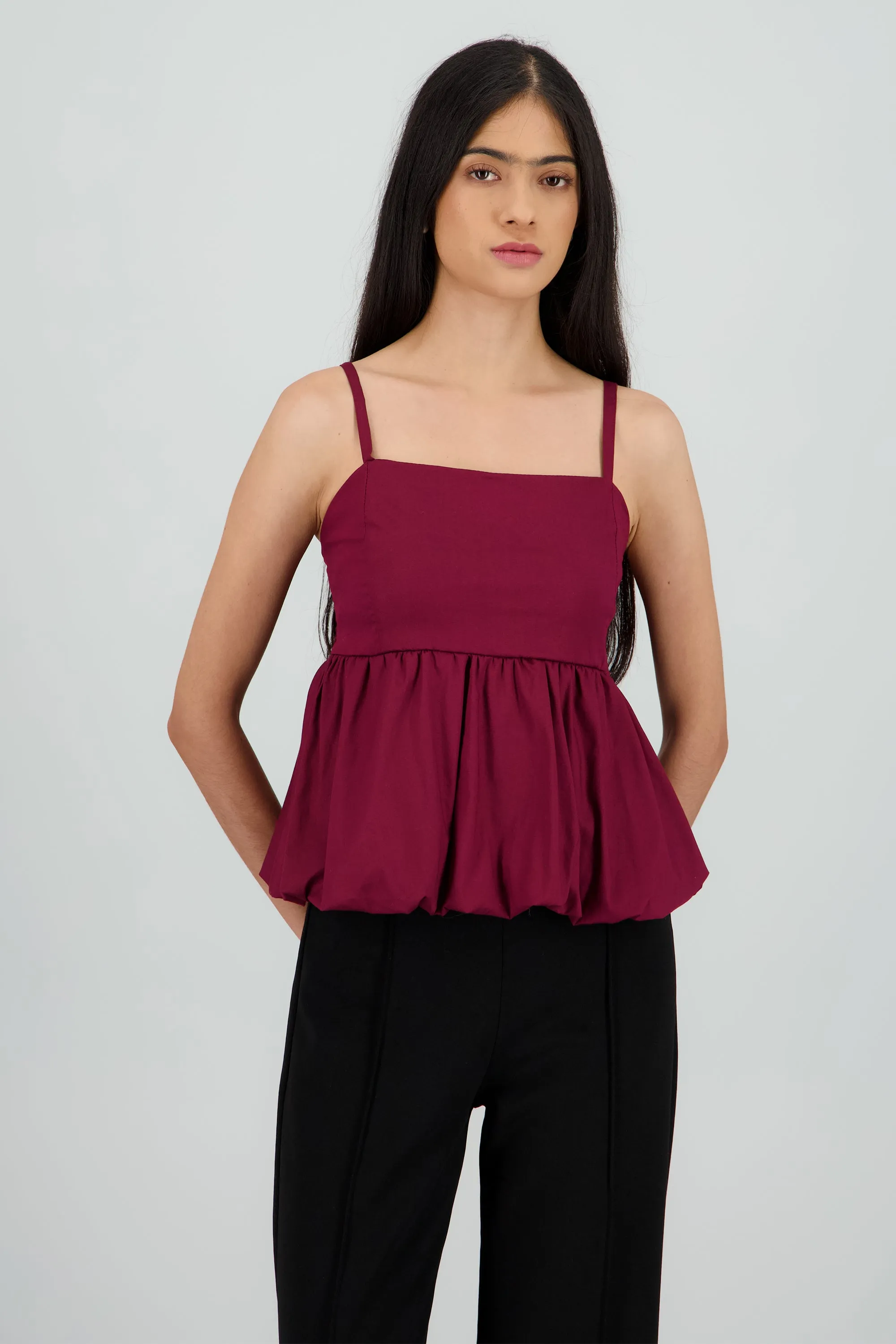 Top tirantes con olan globo sold by Shasa