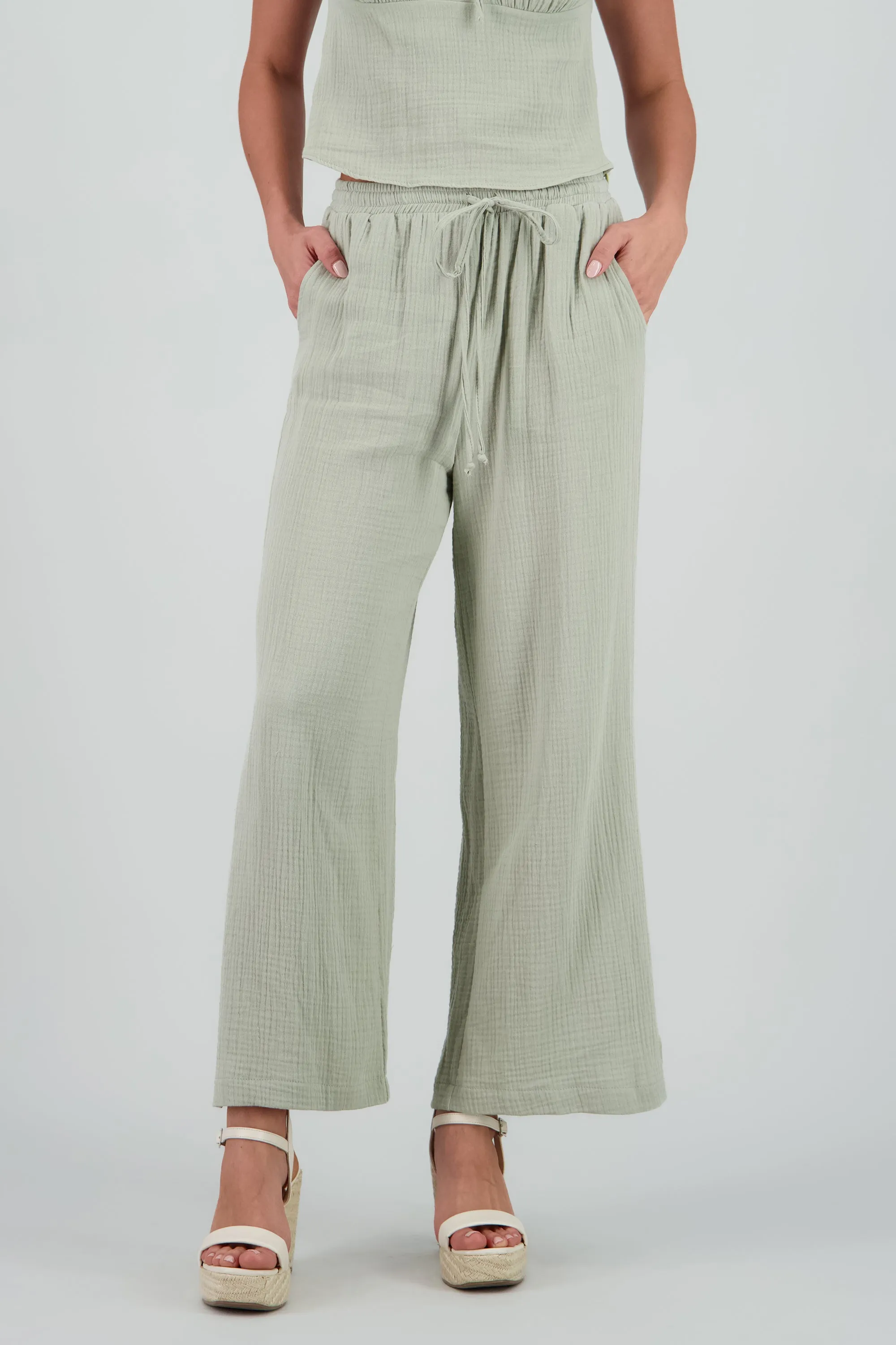Pantalon fluido wide leg sold by Shasa product image thumbnail 2