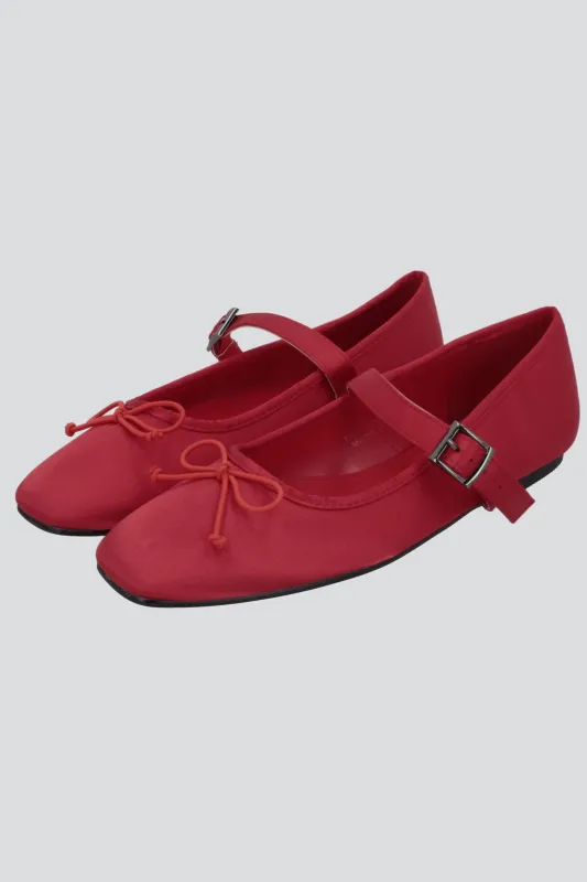 Flat mary jane satin sold by Shasa