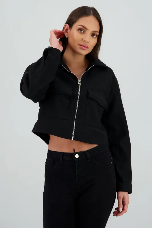 Chamarra con cierre det bolsas sold by Shasa