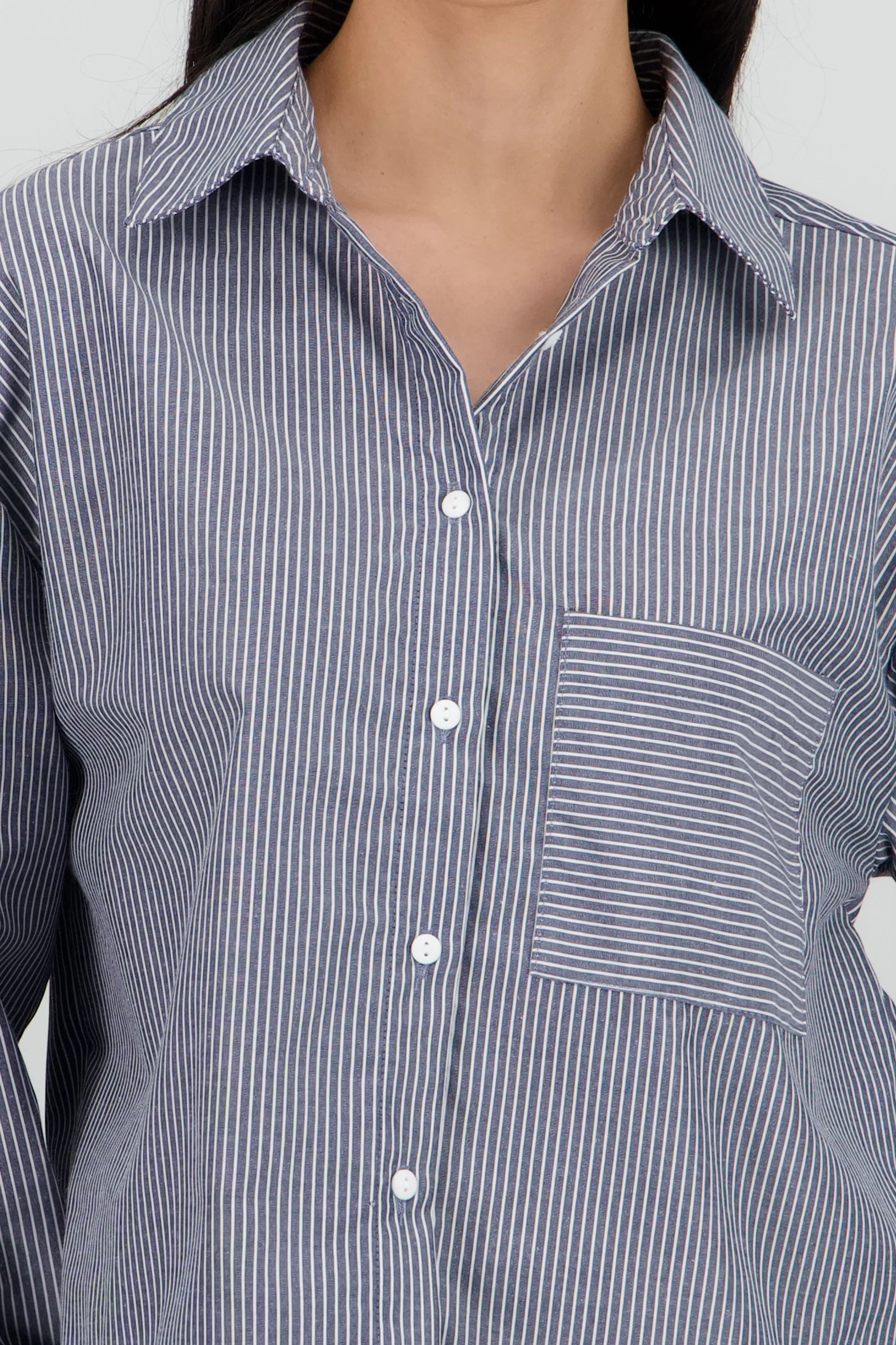 Camisa crop manga larga con rayas sold by Shasa product image thumbnail 5