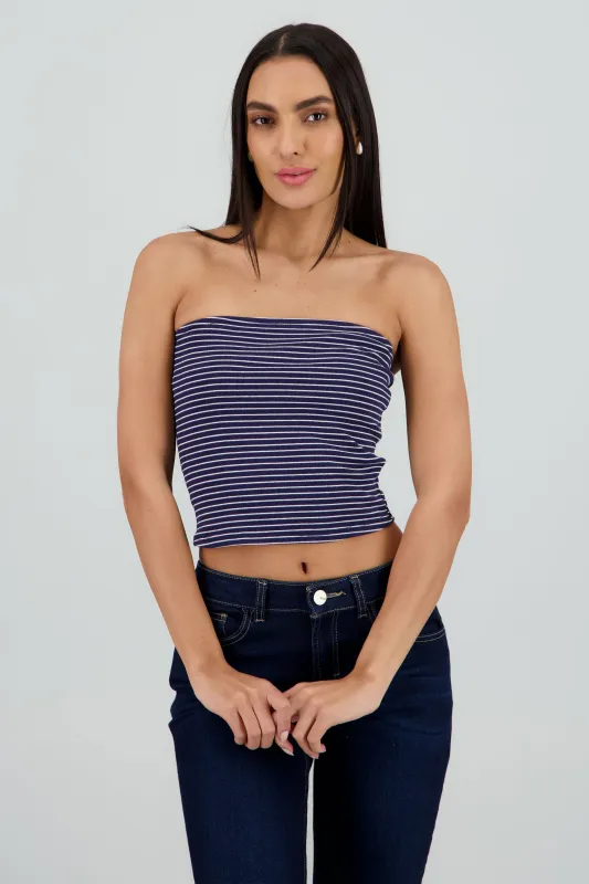 Top rayas strapless sold by Shasa
