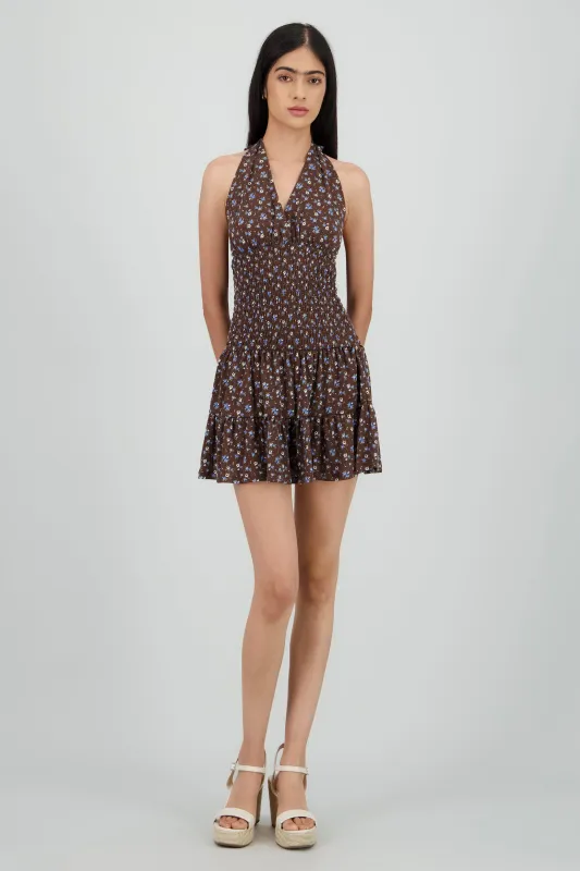 Vestido halter con estampado floral sold by Shasa