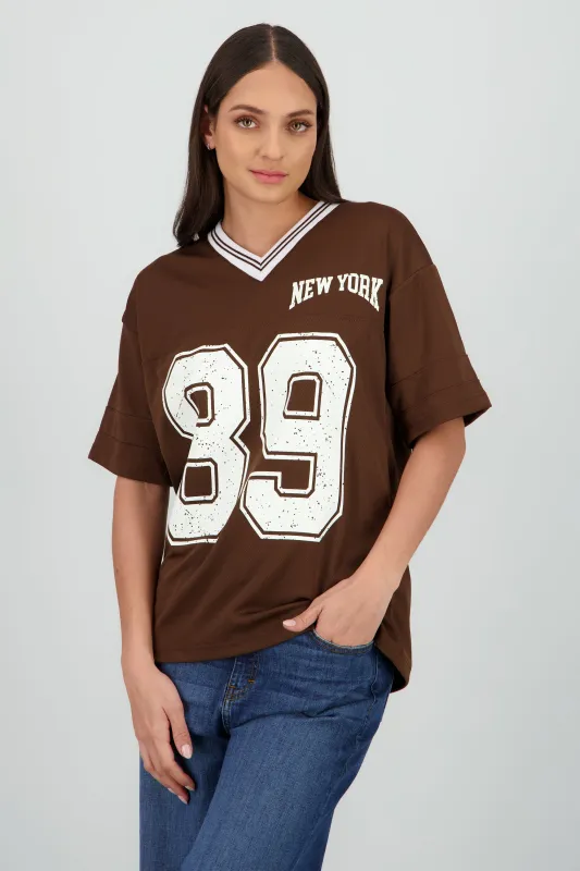 Playera oversize estampado numero sold by Shasa