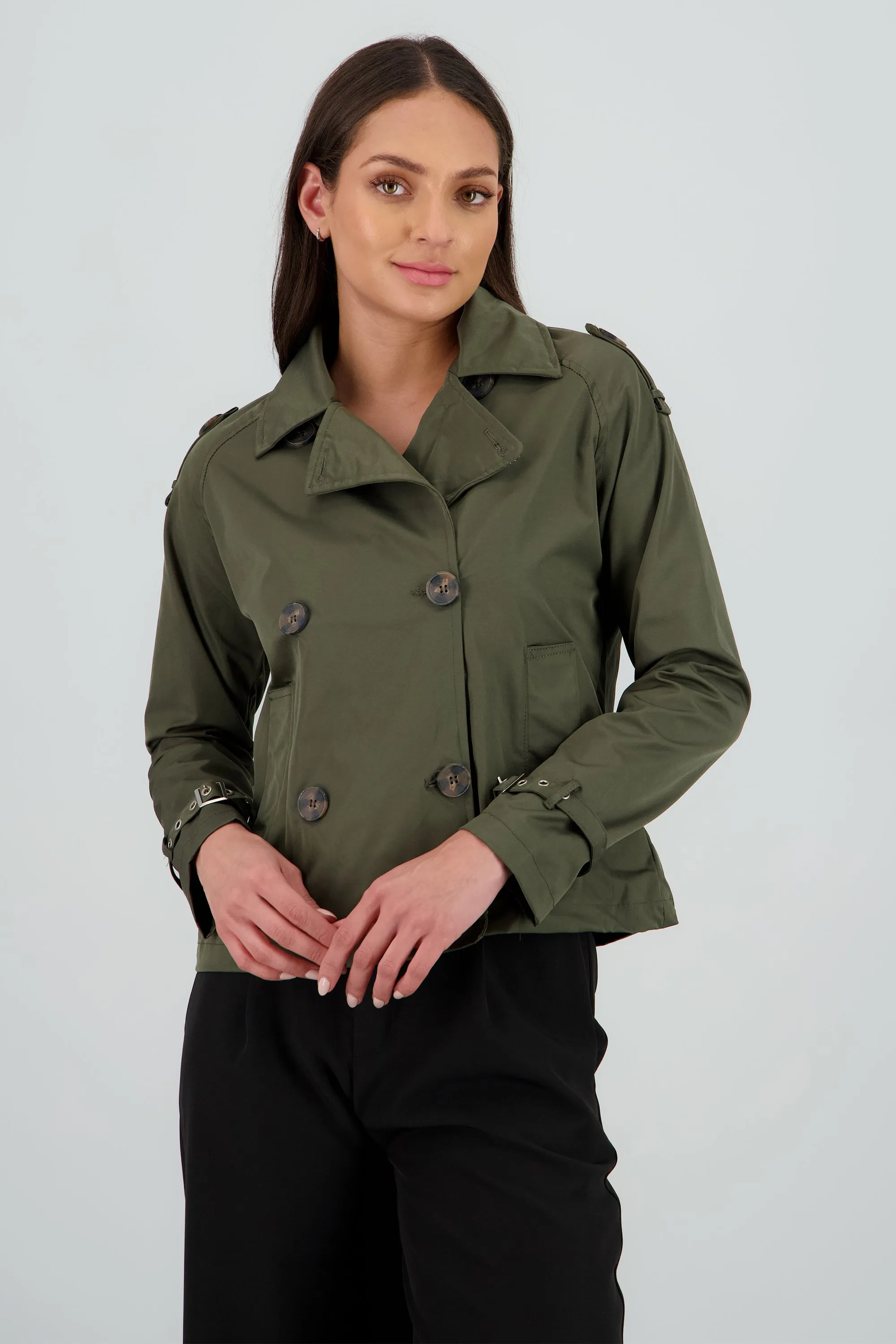 Gabardina mini con botones sold by Shasa