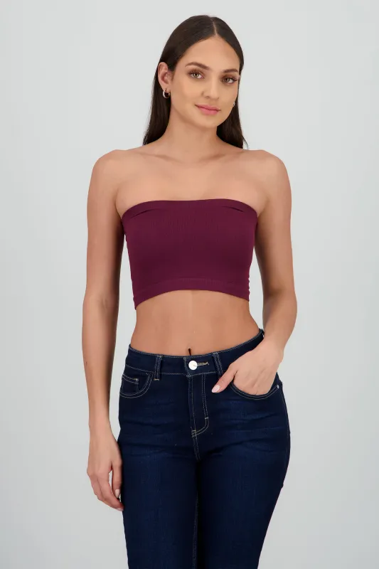 Top Tubo Strapless Rib sold by Shasa