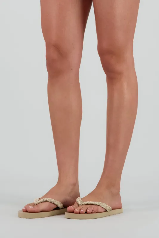 Flip Flop Chinela Brillos Tejido sold by Shasa