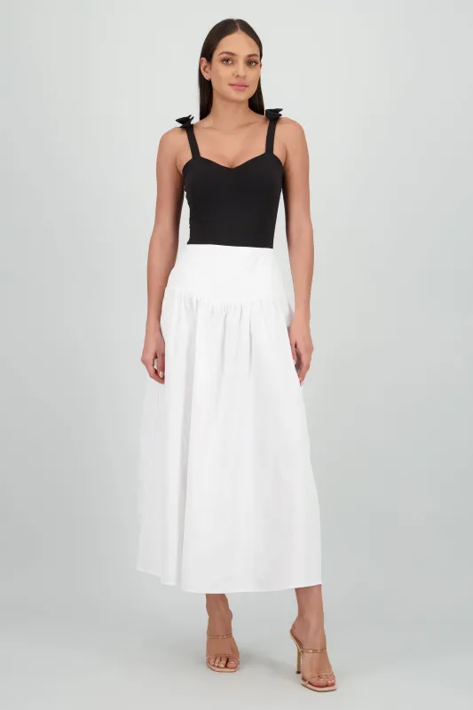 Maxi falda drop waist sold by Shasa