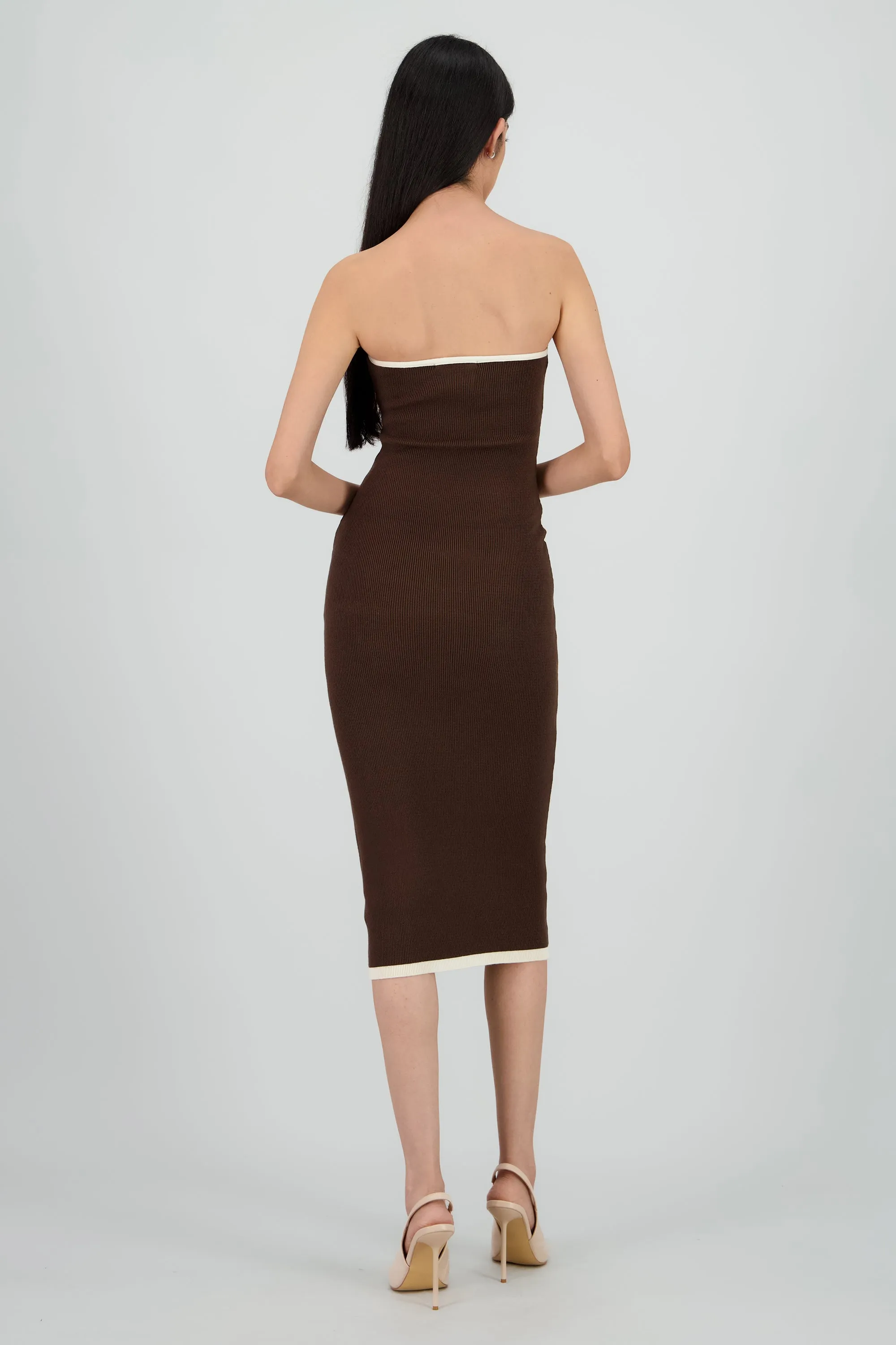 Vestido midi contraste sold by Shasa product image thumbnail 4