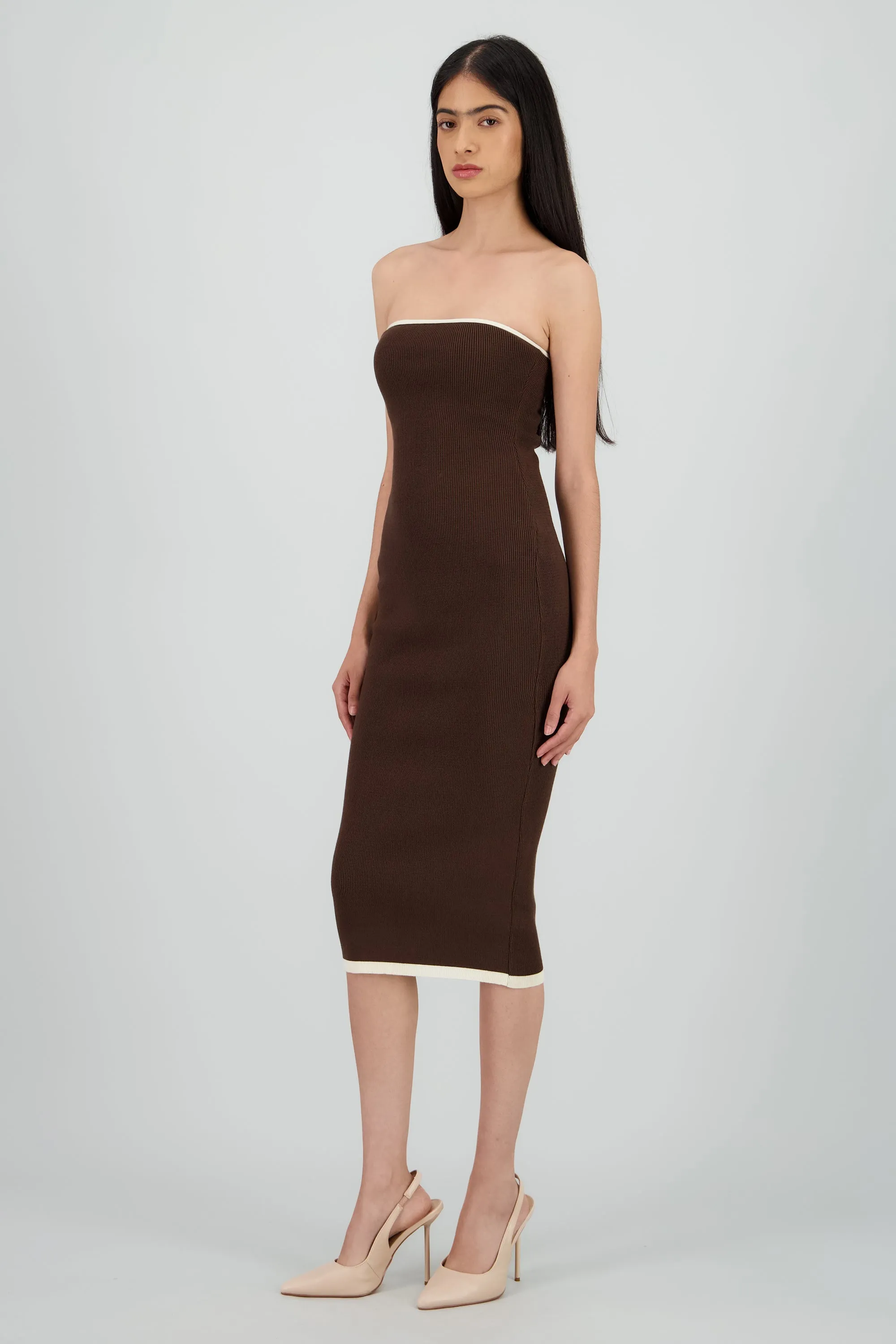 Vestido midi contraste sold by Shasa product image thumbnail 3