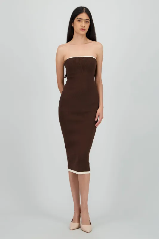 Vestido midi contraste sold by Shasa