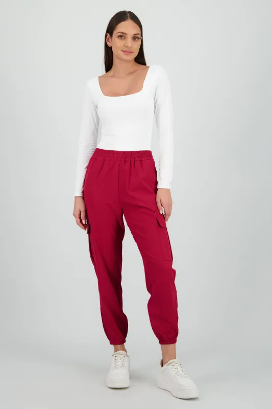 Pantalón Cargo Monocolor Bolsas sold by Shasa