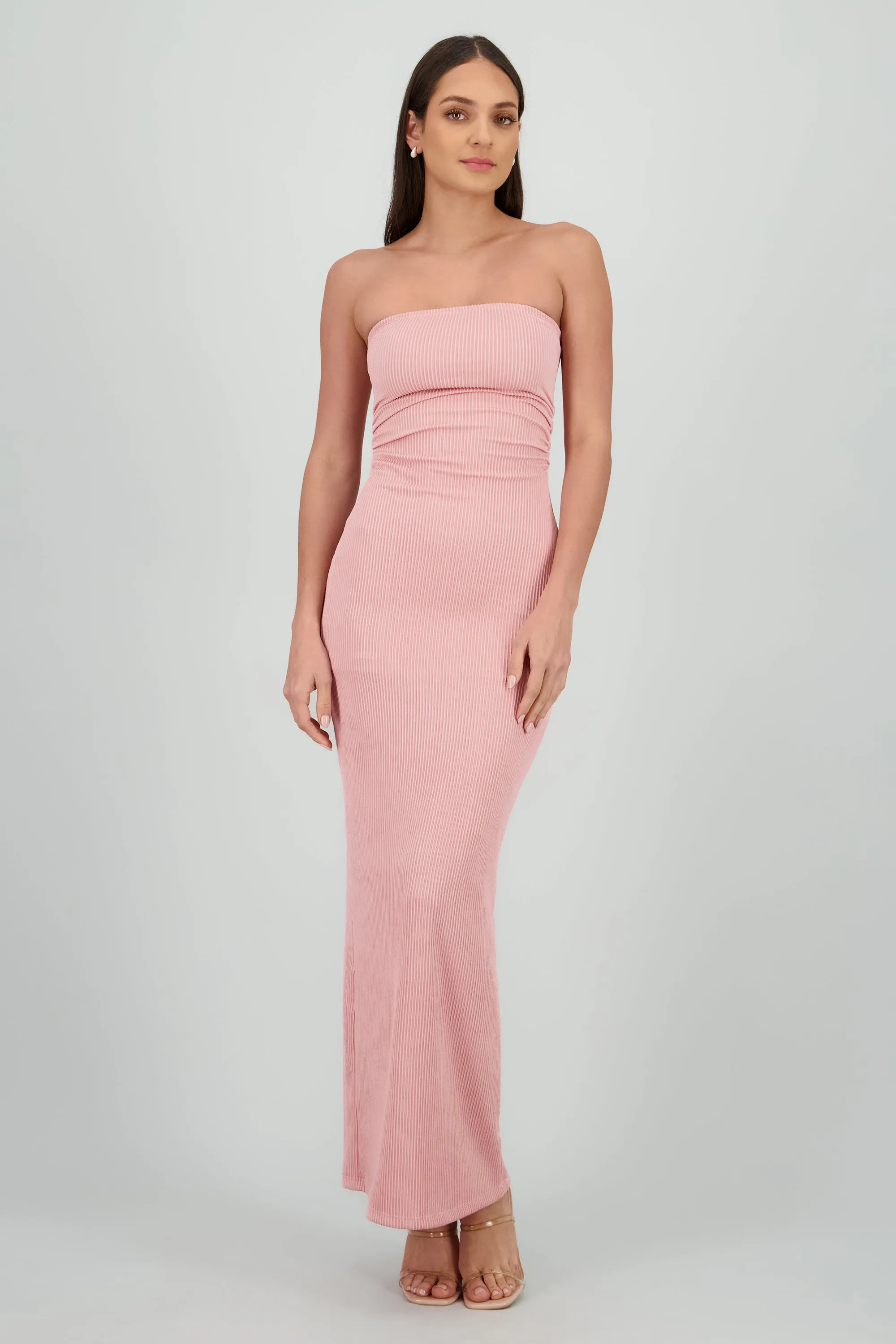 Vestido maxi tubo textura sold by Shasa