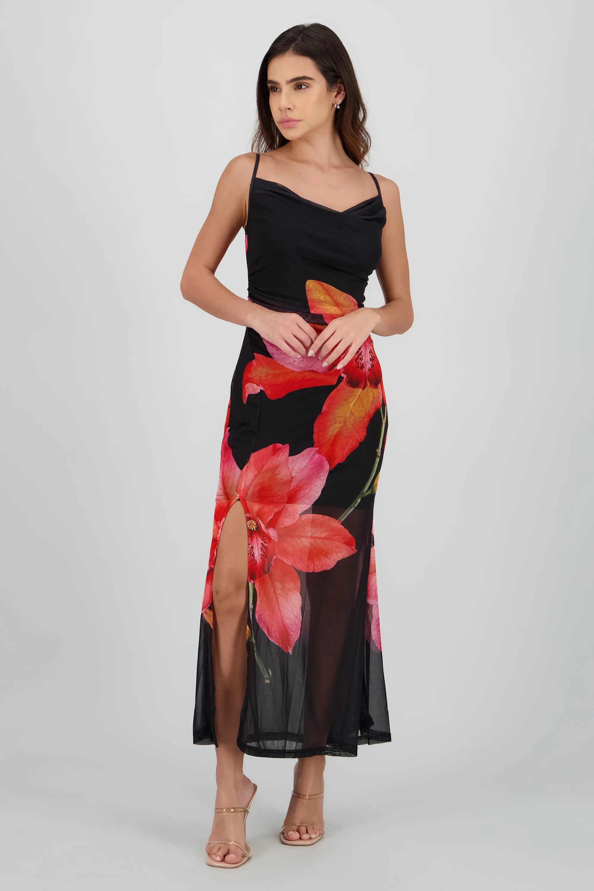 Vestido midi estampado flor sold by Shasa