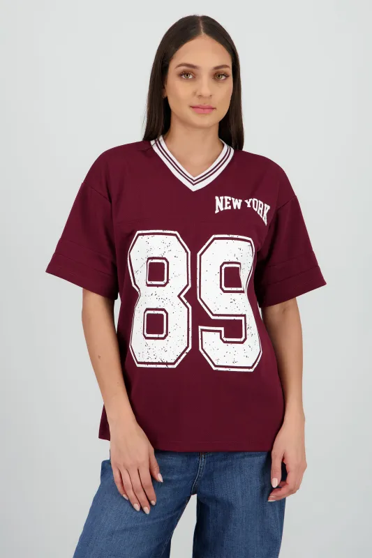 Playera oversize estampado numero sold by Shasa