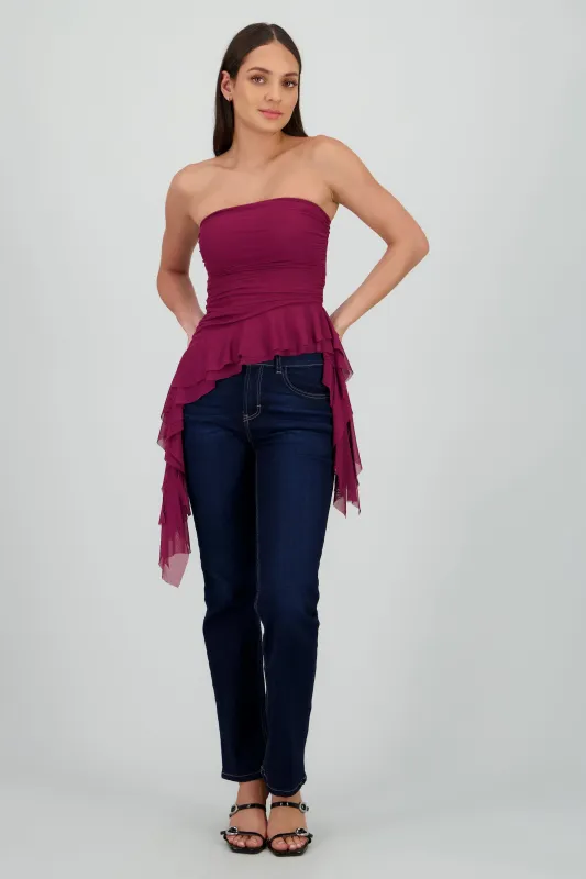 Top strapless drapeado sold by Shasa