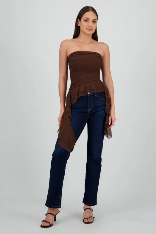 Top strapless drapeado sold by Shasa