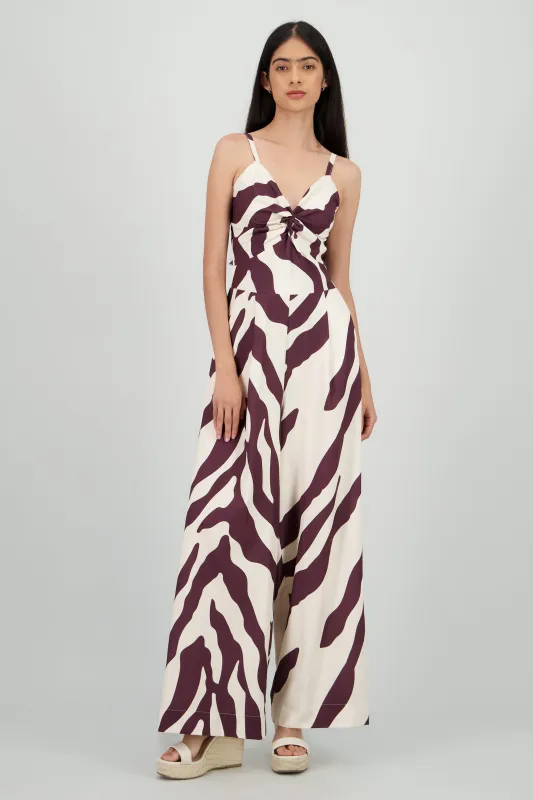 Jumpsuit tirantes estampado detalle nudo sold by Shasa