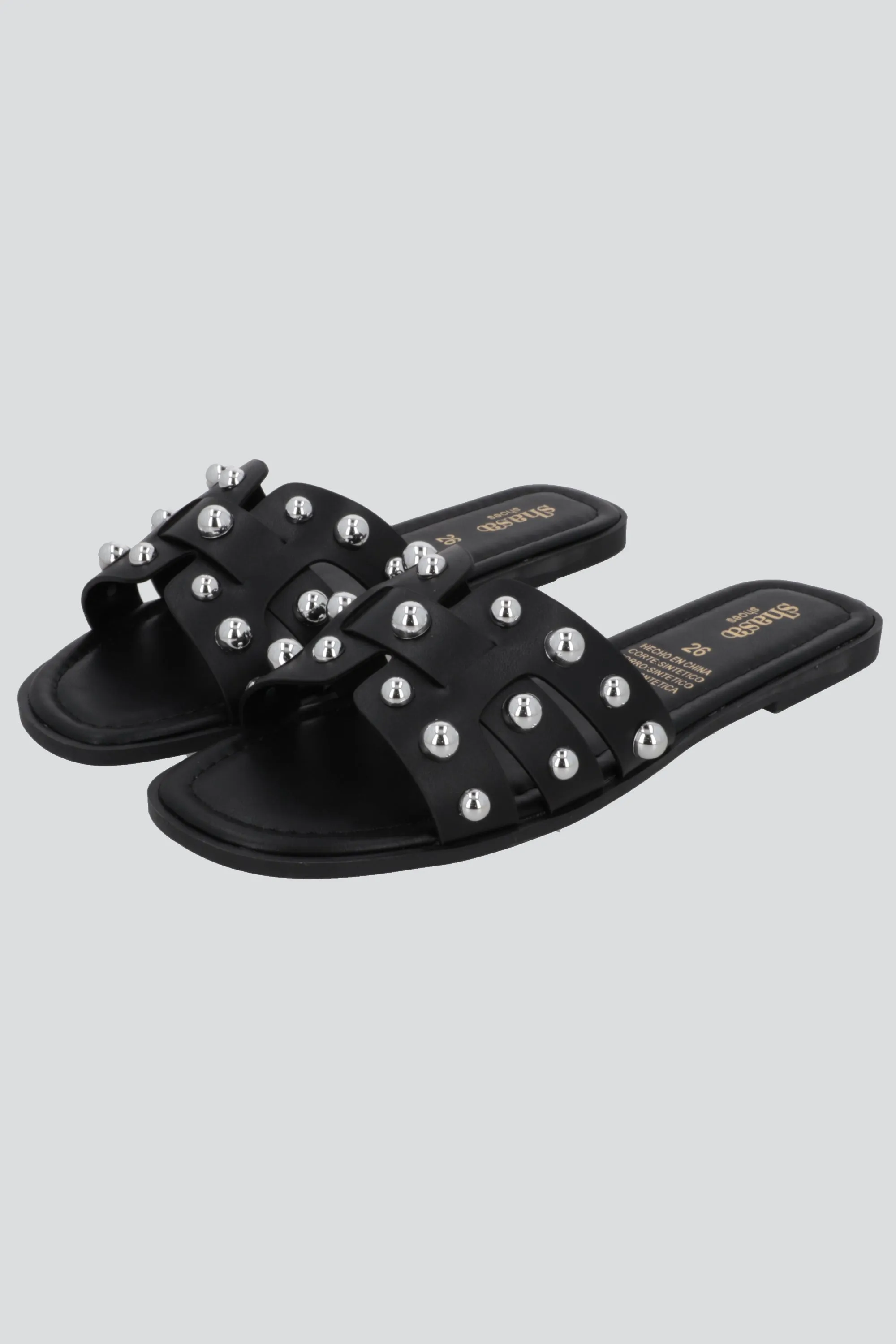 Sandalia greca mega studs sold by Shasa