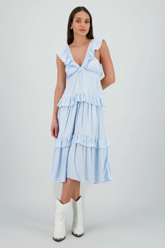 Maxi vestido olanes escote v sold by Shasa