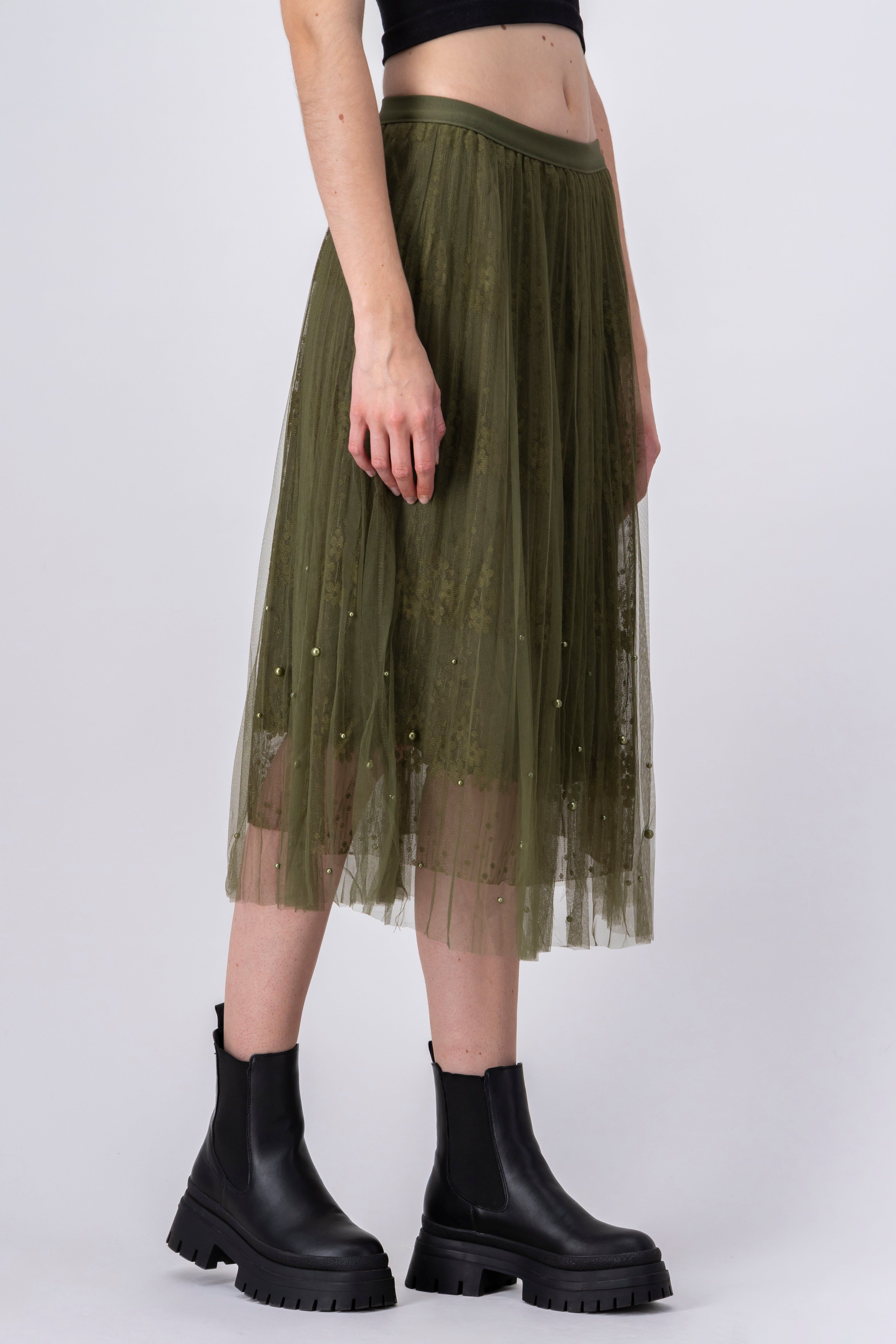 Falda midi plisado mesh sold by Shasa product image thumbnail 3