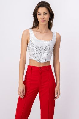 Top corset tirantes lentejuelas sold by Shasa
