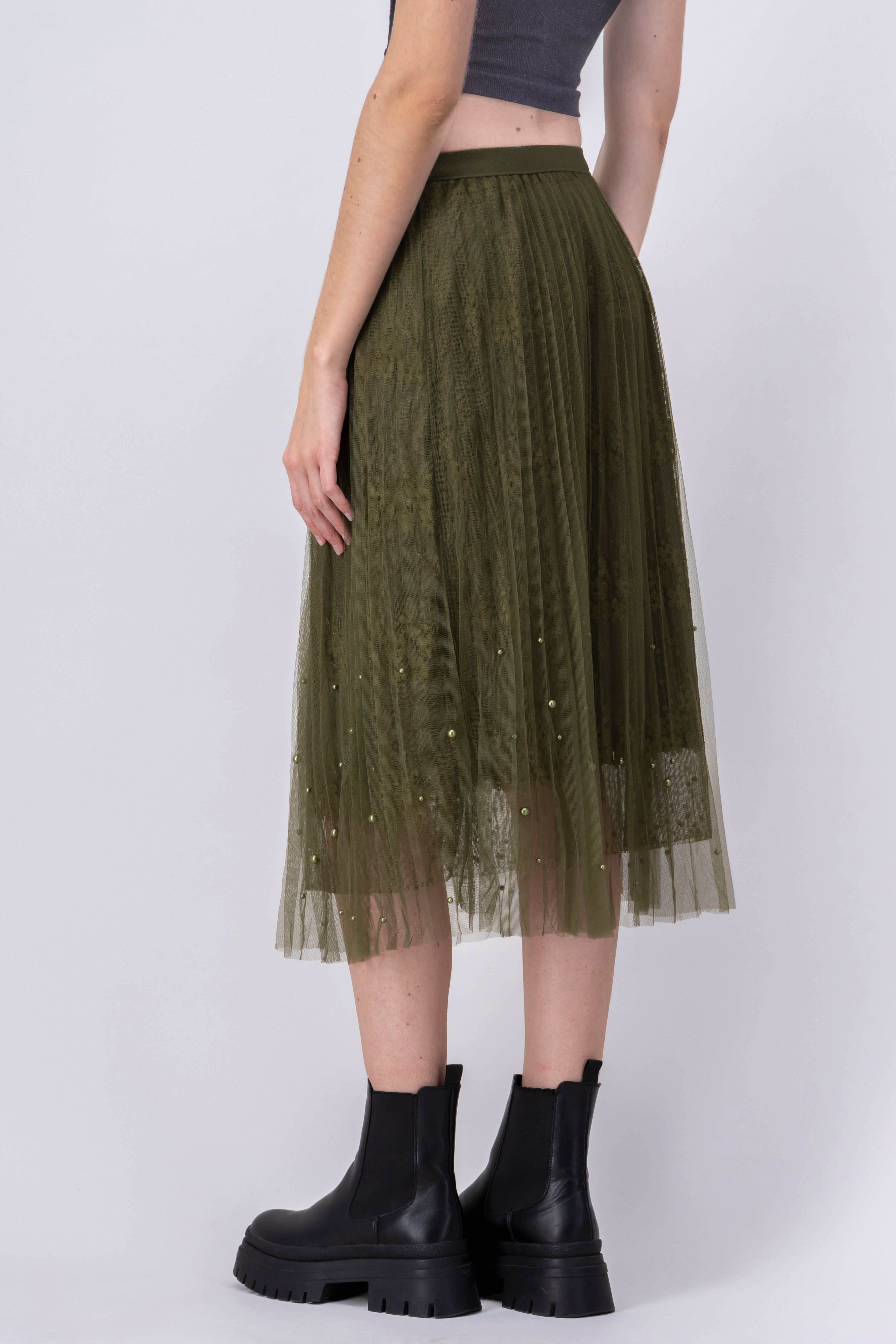 Falda midi plisado mesh sold by Shasa product image thumbnail 4